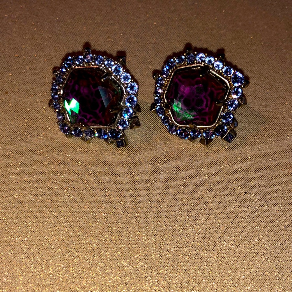 KS silver statement studs silver